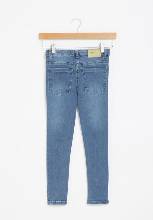 MINOTI - Girls basic regular denim jean - mid blue