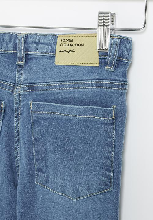 MINOTI - Girls basic regular denim jean - mid blue