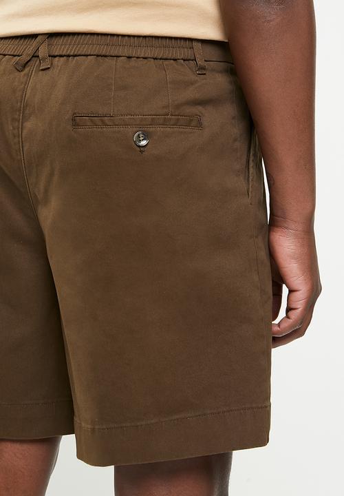Jonathan D - Gino box skoolboy fit shorts - mocha