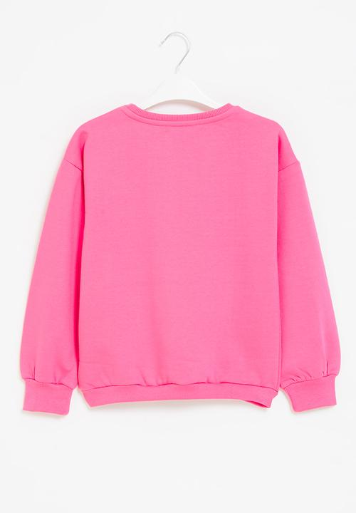 MINOTI - Girls basic day fleece crew - pink