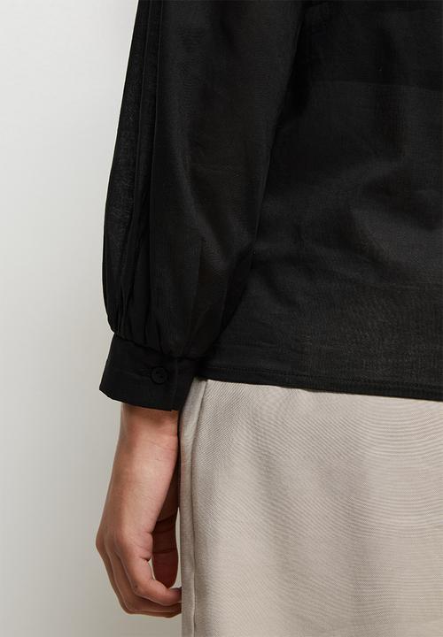 edit - Piecrust cotton shirt - black