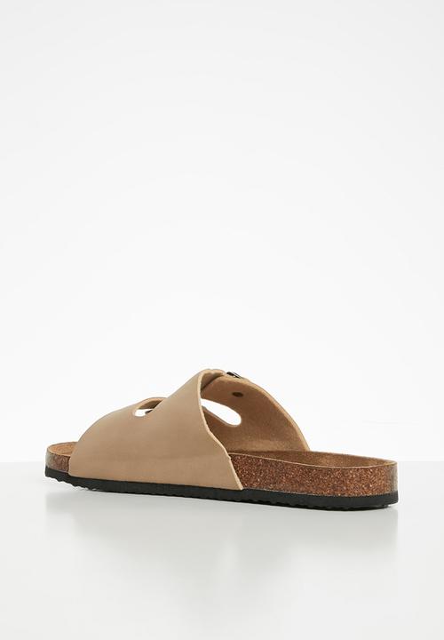 Cotton On - Rex double buckle slide - taupe