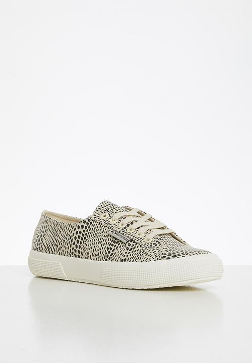 SUPERGA - 2750 faux reptile - black beige gresso