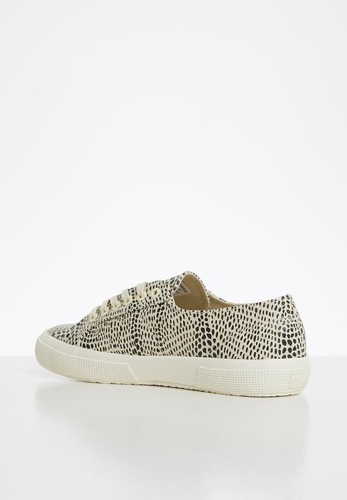 SUPERGA - 2750 faux reptile - black beige gresso