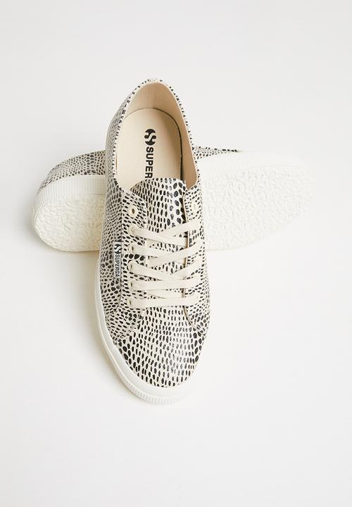 SUPERGA - 2750 faux reptile - black beige gresso