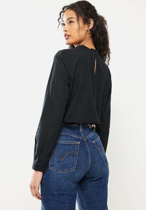 Vero Moda - Rosa long sleeve top - black