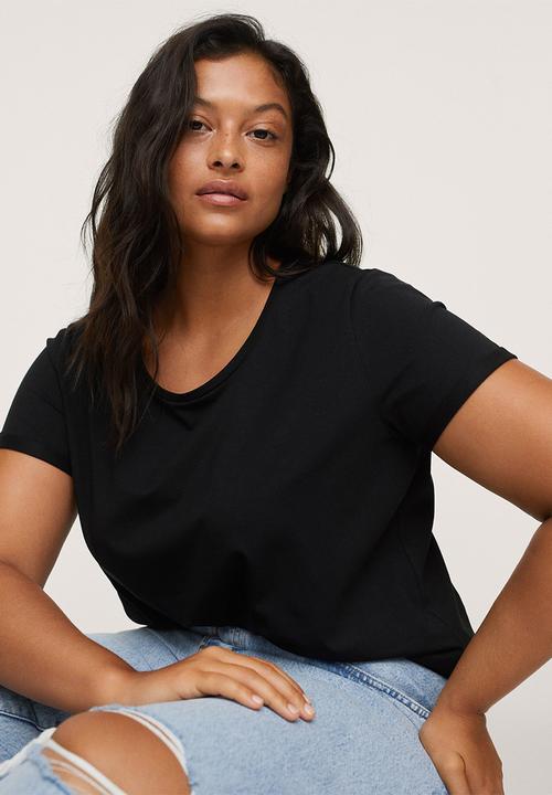 MANGO - Plus T-shirt basi - black