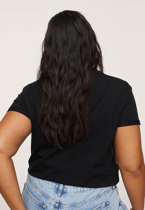 MANGO - Plus T-shirt basi - black