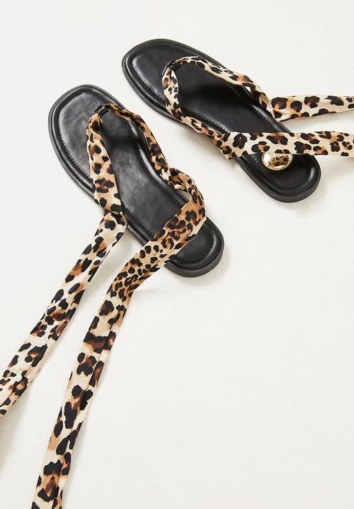 Footwork - Trinn ankle tie sandal - leopard