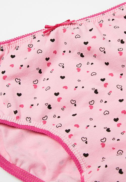 MINOTI - Girls 5 pack hearts briefs - multi