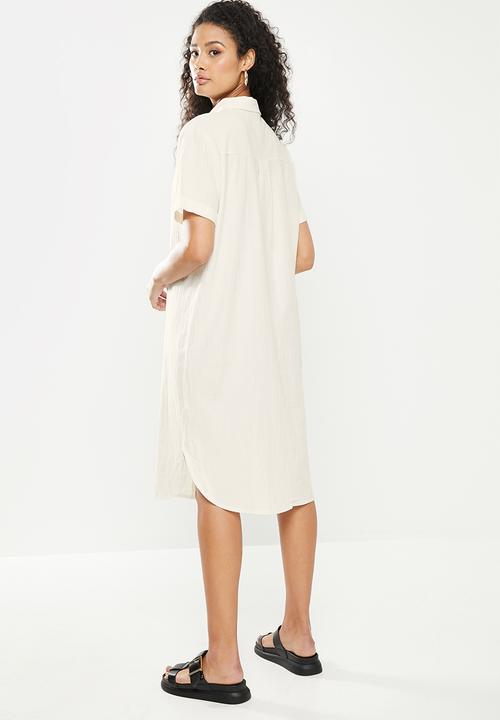 dailyfriday - Maxi shirt dress - white