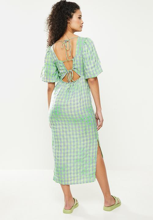 Glamorous - Check dress - green & grey