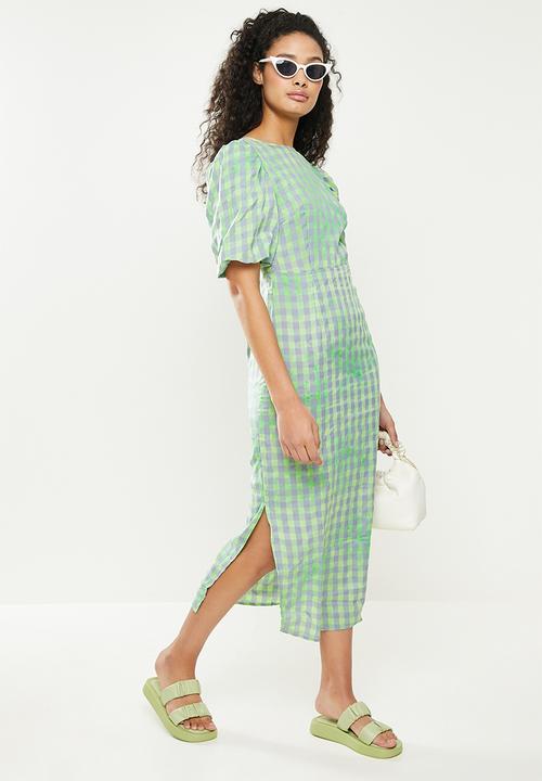 Glamorous - Check dress - green & grey