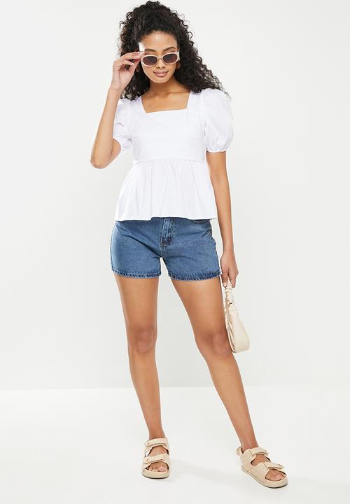 Glamorous - Sheila woven top - white