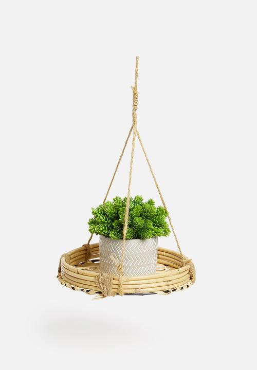 H&S - Bamboo hanging planter - natural