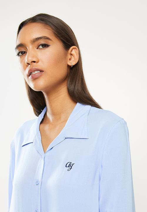 Aca Joe - Ladies aca joe shirt dress - blue 
