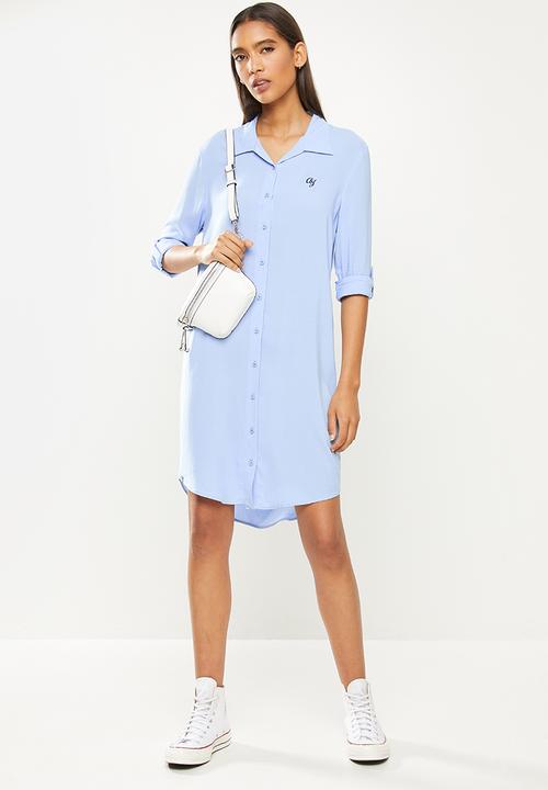 Aca Joe - Ladies aca joe shirt dress - blue 