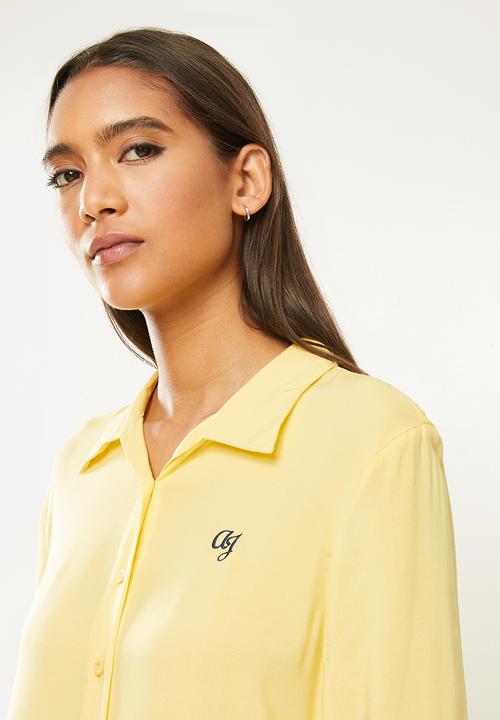 Aca Joe - Ladies aca joe shirt dress - yellow