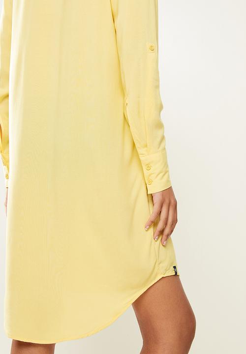 Aca Joe - Ladies aca joe shirt dress - yellow