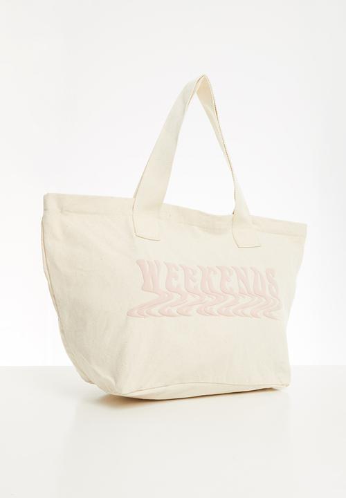 Rubi - Canvas tote bag - wavy weekends
