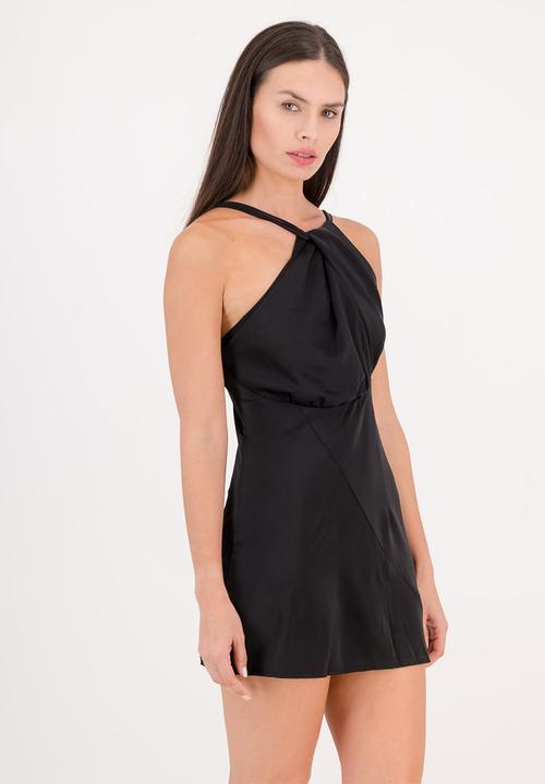 The Lot - Empress halter dress - black