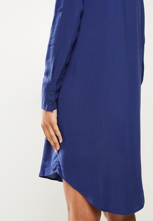Aca Joe - Ladies aca joe shirt dress - blue