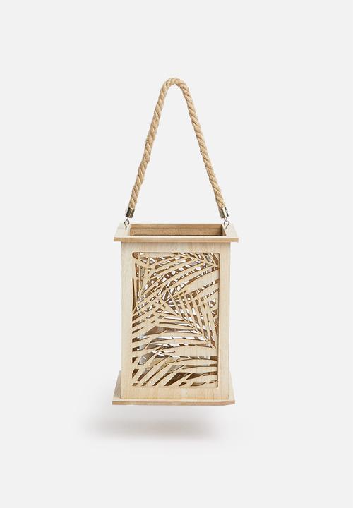 H&S - Leaf cut candle holder - natural