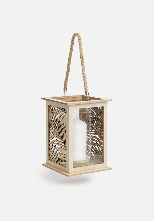 H&S - Leaf cut candle holder - natural