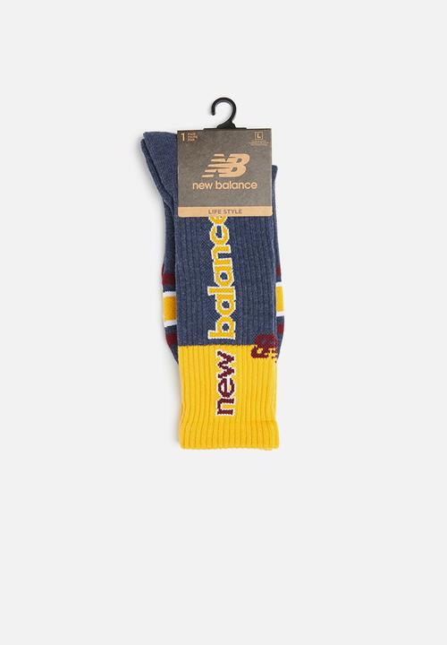 New Balance  - Higher learning crew sock 1pack - yellow & navy