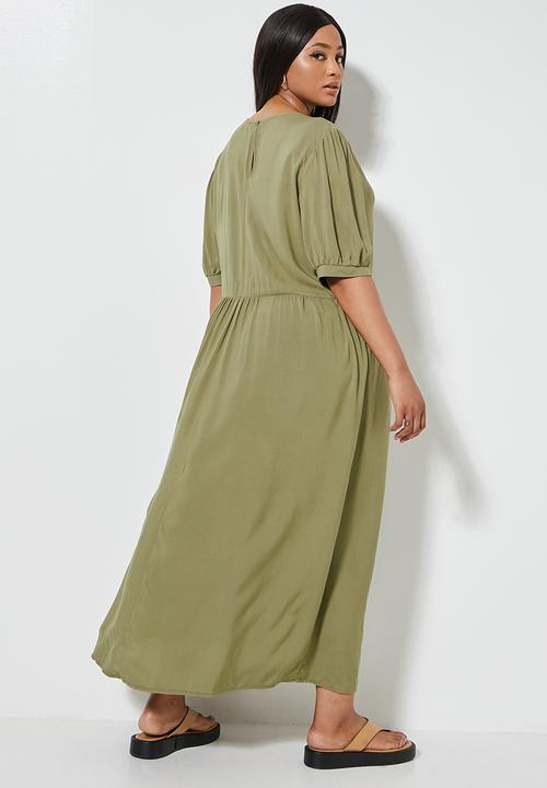 Superbalist - Tiered maxi dress - avo