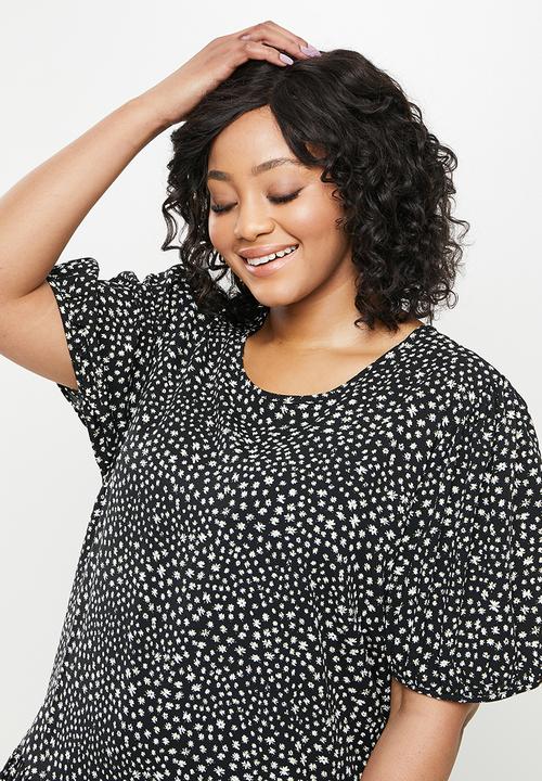 Blake - Drop waisted mini - black & white