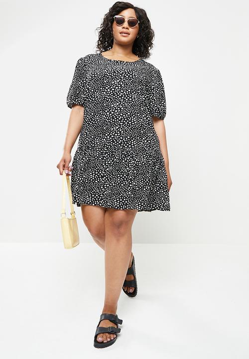 Blake - Drop waisted mini - black & white