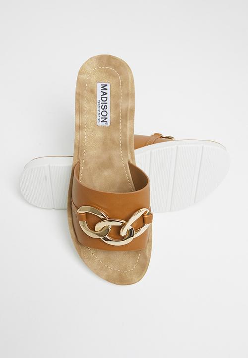 Madison® - Caroline chain strap slide - tan
