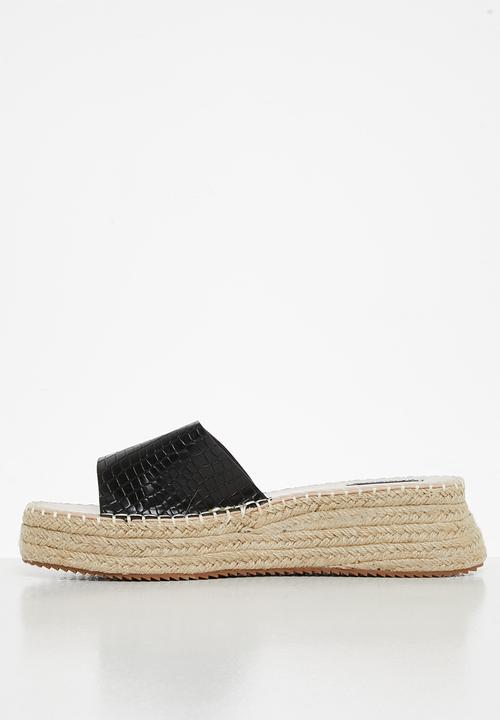 Madison® - Courtney espadrille flatform sandal - black 