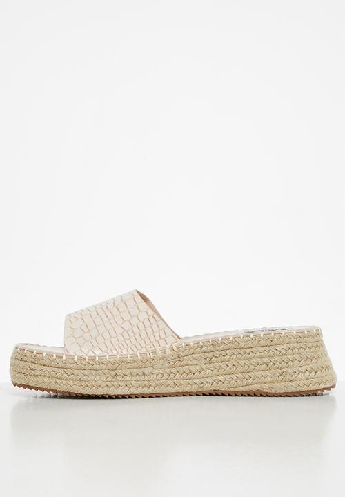 Madison® - Courtney espadrille flatform sandal - stone