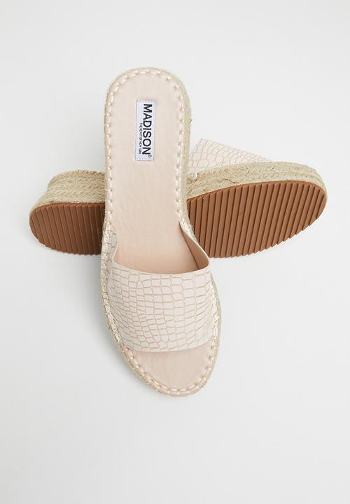 Madison® - Courtney espadrille flatform sandal - stone