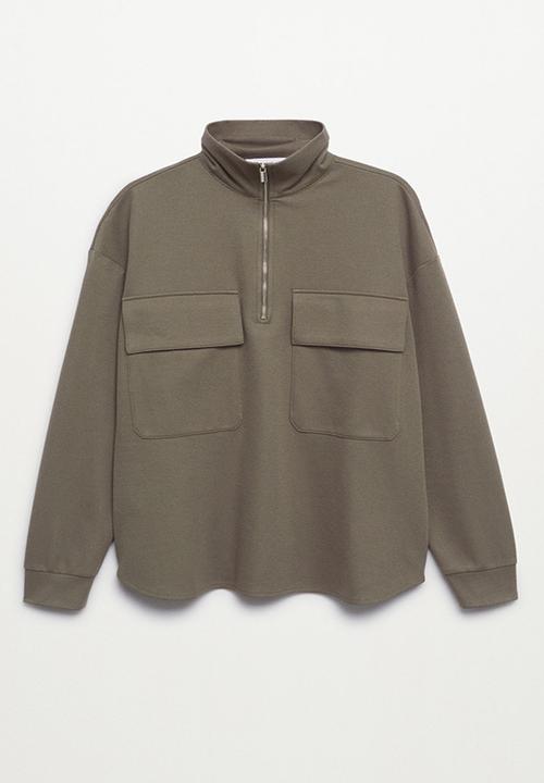 MANGO - Sweatshirt pique1 - beige/khaki