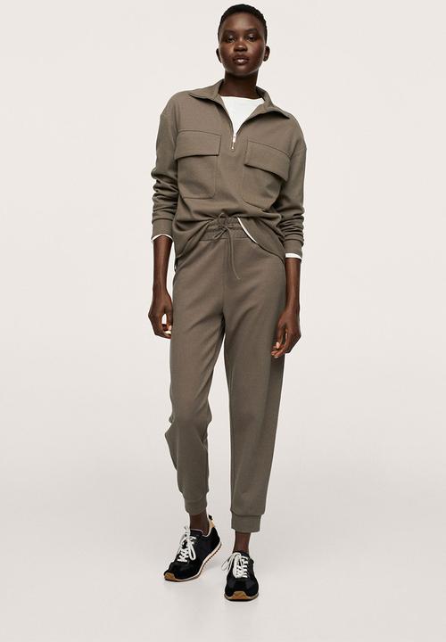 MANGO - Sweatshirt pique1 - beige/khaki