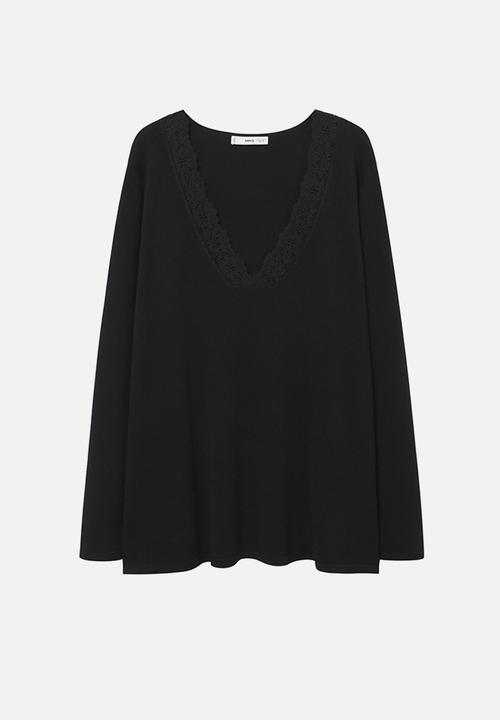 MANGO - Plus sweater blonli - black