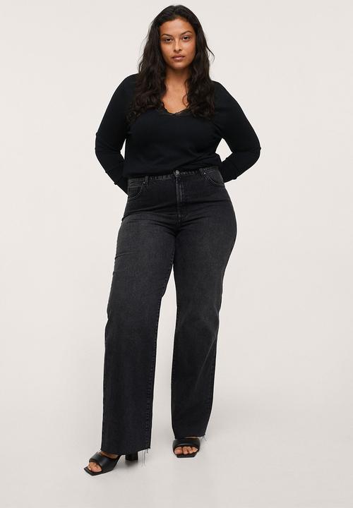 MANGO - Plus sweater blonli - black