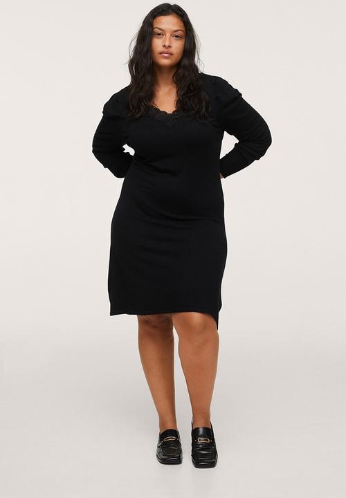 MANGO - Plus dress blonli - black