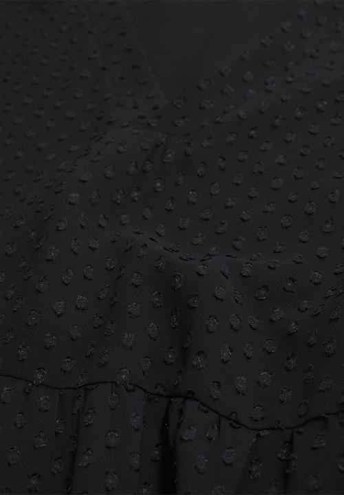 MANGO - Plus dress plumeti1 - black
