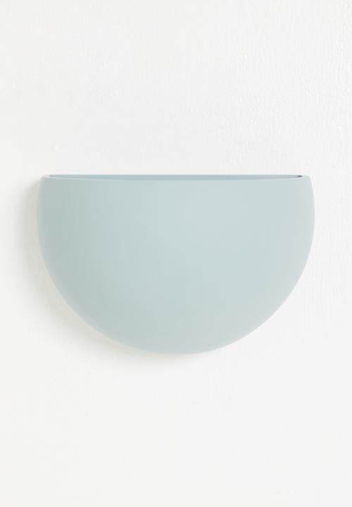 Sixth Floor - Large polyresin wall mounted planter - sky blue