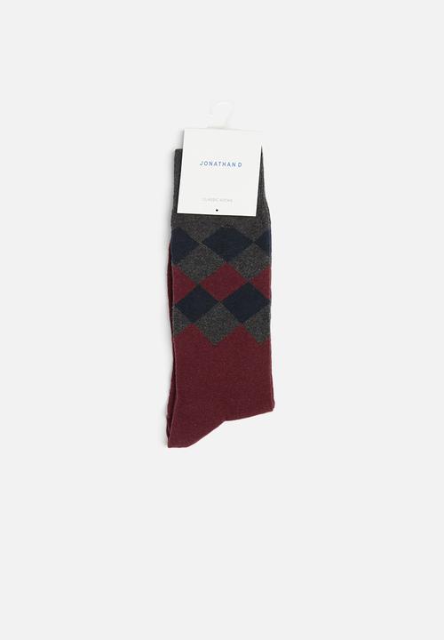 Jonathan D - Branded single pair socks - multi