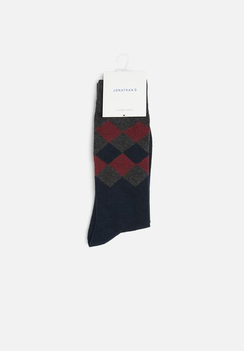 Jonathan D - Branded single pair socks - multi