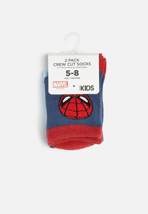 Cotton On - 2 Pack lcn crew sock - lcn mar spiderman