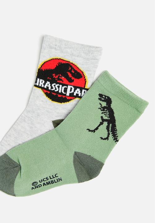 Cotton On - 2 Pack lcn crew sock - lcn uni jurassic park
