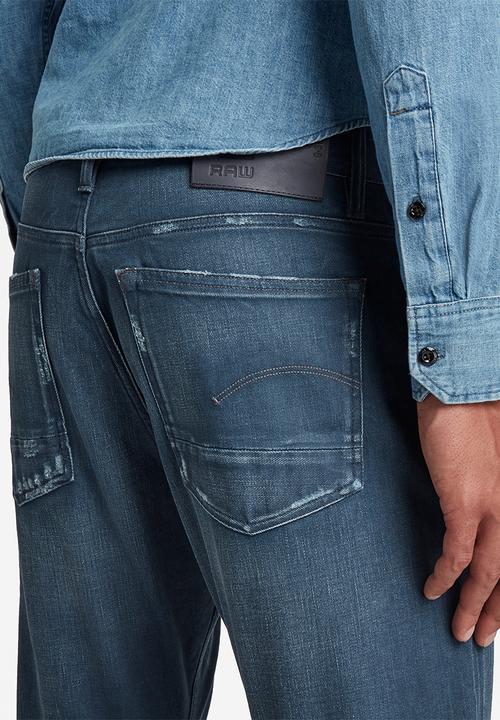 G-STAR - A-staq tapered - worn in rivulet patch restored