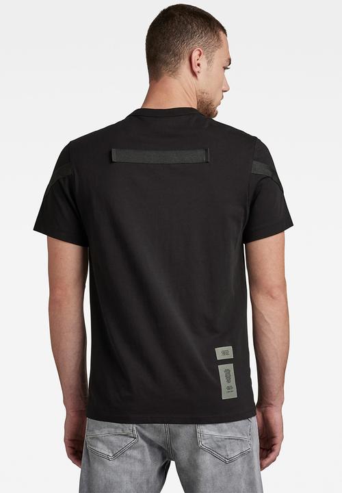 G-STAR - Astro back tape tee - dk black