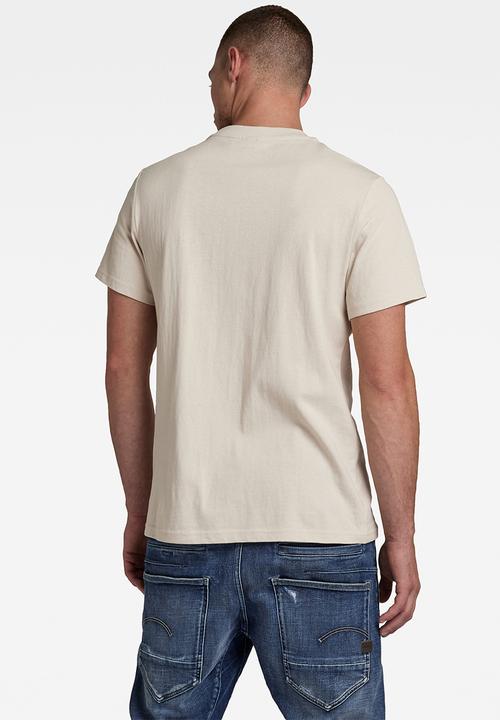 G-STAR - Tape detail r T-shirt - whitebait